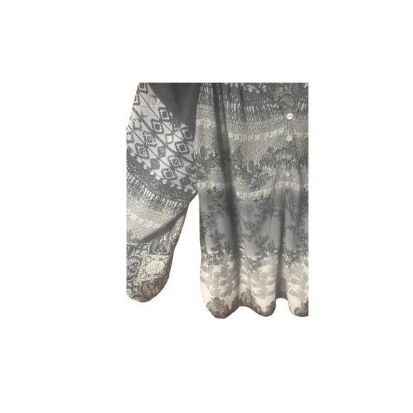 Anthropologie Figuerca & Flower Mixed Print Boho Tunic Top - Picture 3 of 5